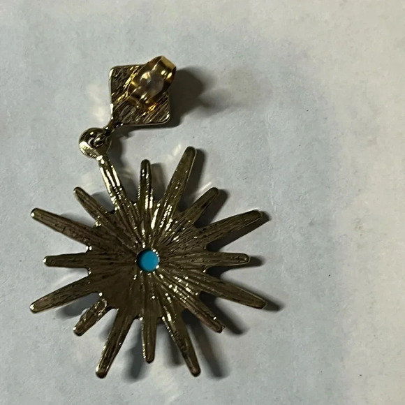 Adornia Blue/Silver Starburst Crystal Earrings‎ - Picture 5 of 12